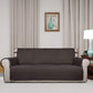Reversible Quilted Sofa Cover, Water Resistant Slipcover Furniture Protector, Washable Couch Cover with Non Slip Foam and Elastic Straps for Kids, Dogs, Pets (Sofa, Chocolate/Beige)