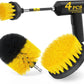 4Pack Drill Brush Power Scrubber Cleaning Brush Extended Long Attachment Set All Purpose Drill Scrub Brushes Kit for Grout, Floor, Tub, Shower, Tile, Bathroom and Kitchen Surface，Yellow