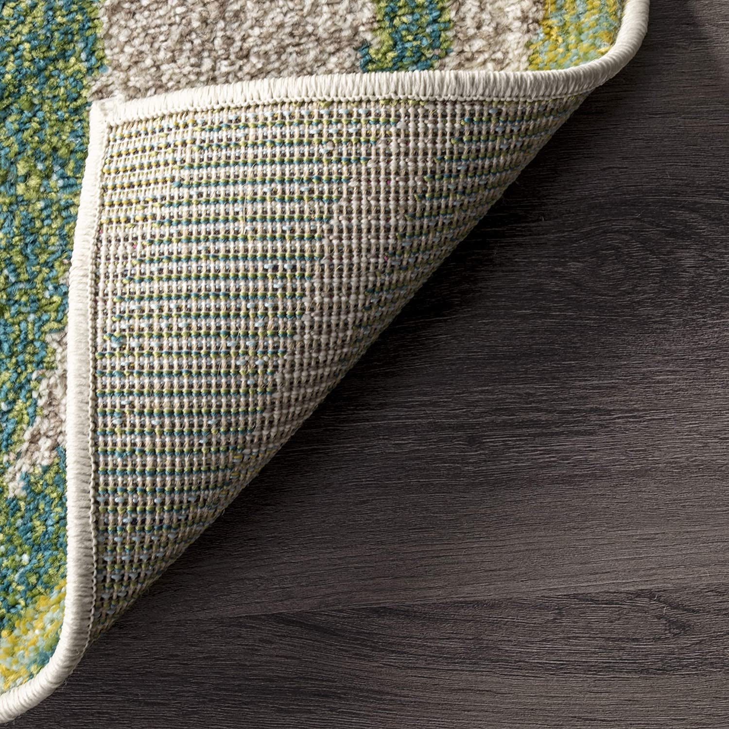 Cali Abstract Leaves Area Rug, 3' X 5', Green