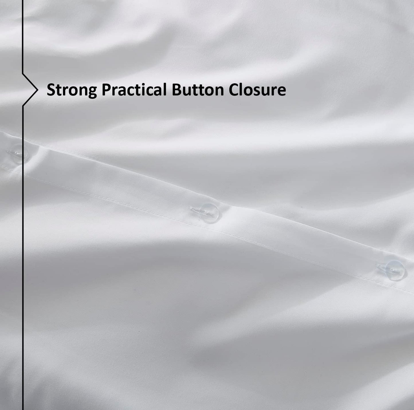 Nestl White Duvet Cover Queen Size - Soft Queen Duvet Cover Set, 3 Piece Double Brushed Queen Size Duvet Covers with Button Closure, 1 Duvet Cover 90X90 Inches and 2 Pillow Shams