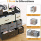 Dresser with 7 Drawers, Tall Dresser with Wood Top, 3-Tier Dresser Changeable Fabric Dresser Organizer Unit for Bedroom/Living Room/Closets，Multicolor