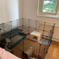 DIY Small Animal Playpen, Pet Playpen, Rabbit Cage, Guinea Pig Cages, Puppy Playpen, Kitten Playpen | Indoor & Outdoor Portable Metal Wire Yard Fence (16Pcs Metal Panels)
