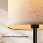 LED Floor Lamps for Living Room, 15W Dimmable Floor Lamp with 4W Adjustable Reading Light, 3000K Brightness Light, Modern Floor Lamp with Linen Lampshade,Led Standing Lamp for Bedroom,Office,Farmhouse