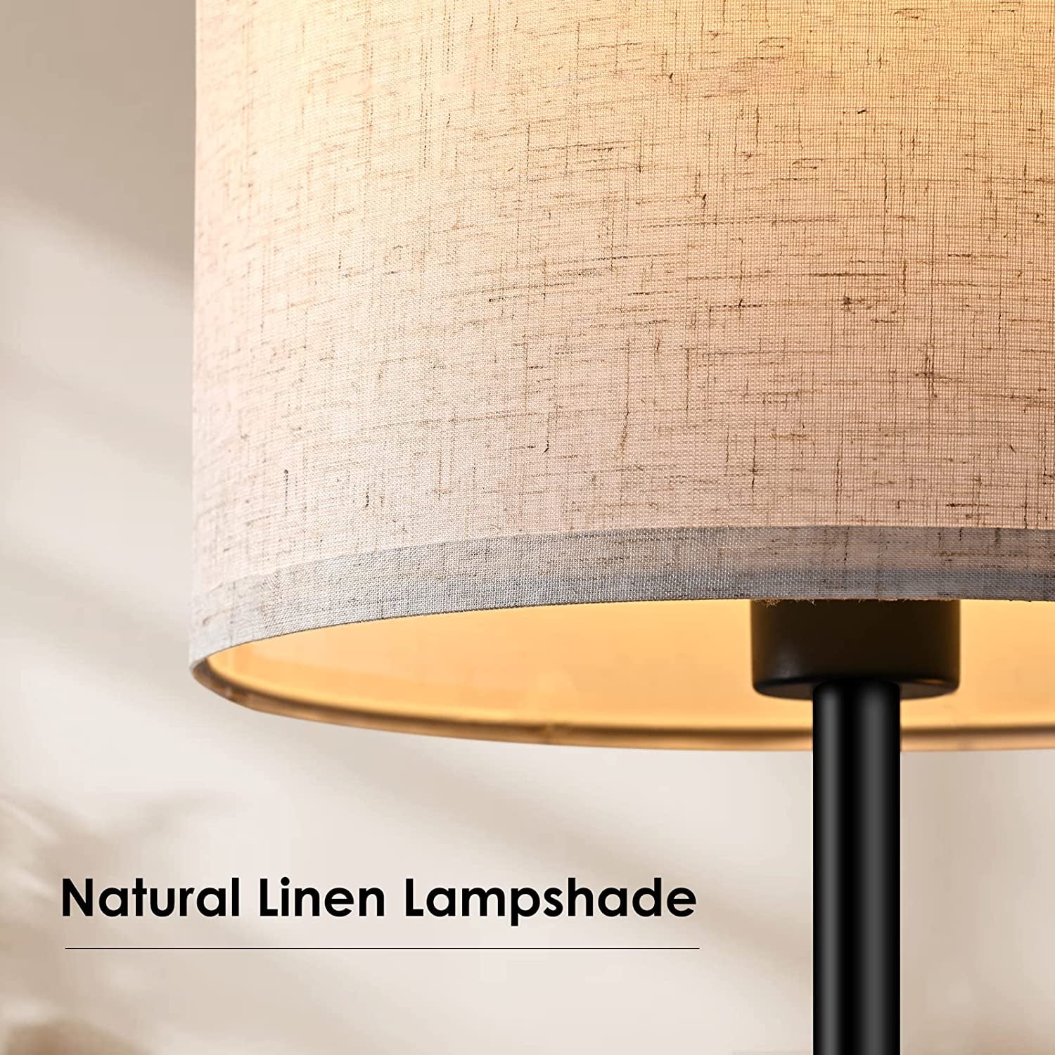 LED Floor Lamps for Living Room, 15W Dimmable Floor Lamp with 4W Adjustable Reading Light, 3000K Brightness Light, Modern Floor Lamp with Linen Lampshade,Led Standing Lamp for Bedroom,Office,Farmhouse
