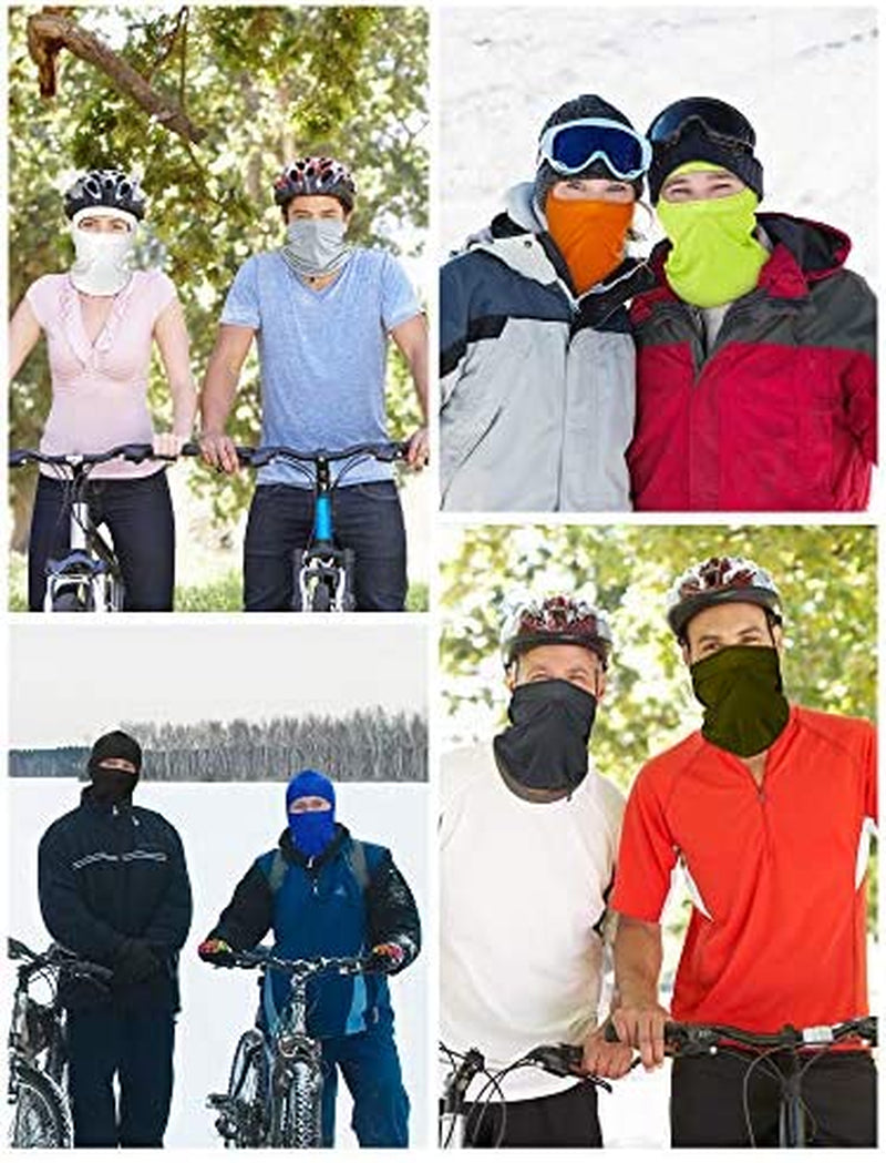 SATINIOR 9 Pcs Ski Mask for Men Full Face Helmet Mask Balaclava Winter Neck Gaiter Outdoor Cycling Windproof Hood