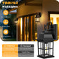 2-Pack Outdoor Light Fixtures Wall Mount, 100% Aluminium Waterproof Exterior Wall Lantern, Anti-Rust outside Black Wall Sconce Porch Lights for House Garage, Doorway, Bulbs Not Included
