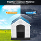 Dog House for Small Dogs, Waterproof Plastic Dog Houses with Air Vents and Elevated Floor, Easy to Assemble, Outdoor Cat Feeding Station Indoor Patio Backyard Dog Kennel House