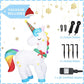 Homify 6FT Christmas Inflatables, Unicorn Inflatable with Built-in Rotating Lights, Christmas Blow Up Yard Decorations for Lawn, Garden Outdoor/Indoor Decor