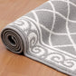 Moroccan Geometric Textured Runner Rug Kitchen Rugs with Non-Slip Backing Machine Washable Durable for Hallway Living Room Laundry (Grey, 20"X60")