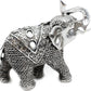 Feng Shui 5.5"(L) Silver Elephant Wealth Lucky Figurine Home Decor Housewarming Gift Idea (G16653) ~ We Pay Your Sales Tax