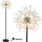 Crystal Floor Lamp for Bedroom and Living Room, Elegant Standing Lamp with 8 Lights and 63" Tall Pole, Modern Floor Lamp for Room Decor with 32 Firework Crystal Harnesses