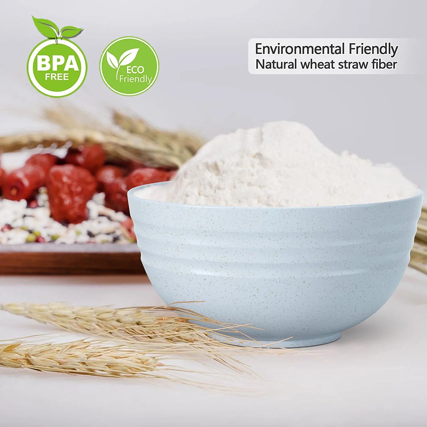 [Set of 8]Cereal Bowls 24 OZ Microwave and Dishwasher Safe Bowl Bpa-Free Eco-Friendly Bowl Sets Mixed Color for Cereal, Salad, Soup, Rice