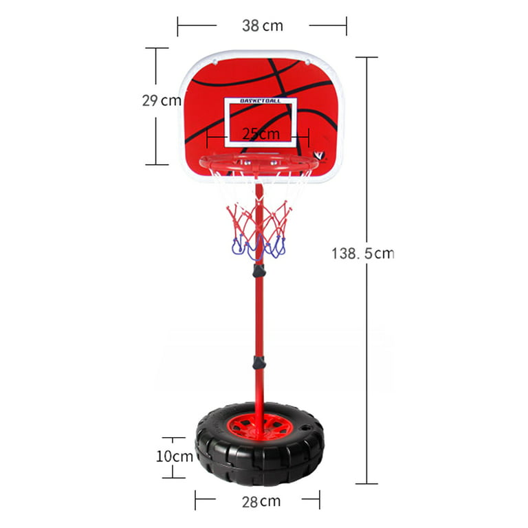 Toddler Basketball Hoop Stand Adjustable Height 2.2-5.6 ft - Mini Indoor Basketball Goal Toy with Ball & Pump for Baby Kids Boys Girls Outdoor Play Sport for Age 2-8 Years Old
