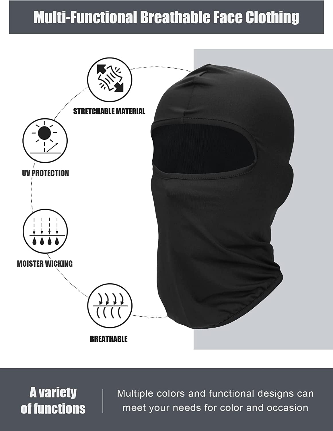 9 Pcs Ski Mask for Men Full Face Helmet Mask Balaclava Winter Neck Gaiter Outdoor Cycling Windproof Hood