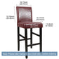 PiccoCasa 4Pcs Stretch Spandex Bar Stool Covers for Short Back Chair Navy