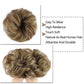 1PCS Messy Hair Bun Hair Scrunchies Extension Curly Wavy Messy Synthetic Chignon for Women Updo Hairpiece