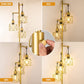 Decorative Gold Floor Lamp,3-Light Farmhouse Floor Lamps for Living Room with Smooth Dimmable ( Adjust Brightness Nightlight ), Modern Style Standing Tall Lamp of Diamond Cage - Bulb Included