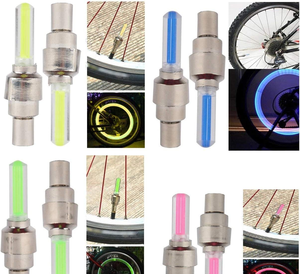 20 PCS of Led Flash Tyre Wheel Valve Cap Light for Car Bike Bicycle Motorbicycle Wheel Light Tire (4 Red, 4 Yellow, 4 Blue, 4 Green, 4 Colorful)