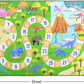 Kids Dinosaur Playmats Educational Area Rugs, Kids Play Mat Carpet for Learning Numbers, Animals and Words for Children'S Room Playroom Nursery, Kid'S Floor Play Rug for Bedroom, 3X5 Feet