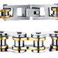 Motorcycle Stainless Steel Bike Biker Silver Gold Love Womens Men Bracelet 12Mm