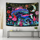 Mushroom Tapestry Moon and Stars Tapestries Plants Tapestry Starry Night Sky Tapestry Monster Tapestry Wall Hanging for Room (51.2 × 59.1 Inches)