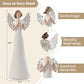8'' Hand Carved Angels Figurines Memorial Gifts Guardian Angel, in Memory of Loved One Gifts Angel Gifts Friendship Gifts Express Love, Company, Support, Gratitude or Bereavement (White)