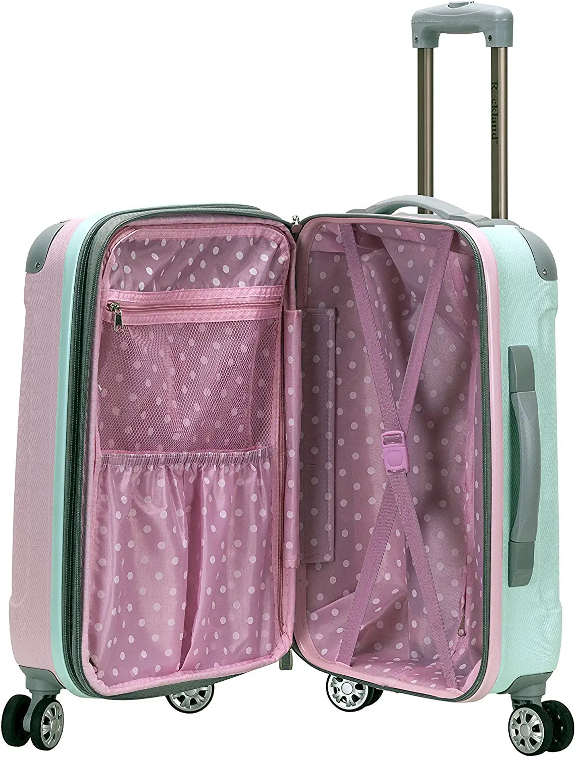 Rockland London Hardside Spinner Wheel Luggage, Mint, Carry-On 20-Inch