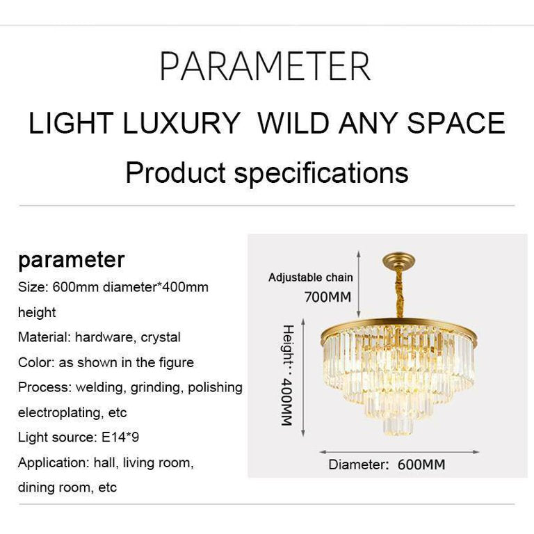 Datingday Luxury crystal chandelier modern style chandelier 4 floors ceiling chandelier