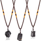 3 Pieces Black Tourmaline Necklace Tourmaline Crystal Stone Necklace Tourmaline Stone Amulet Tourmaline Pillar Pendant for Men