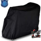 Upgraded Mobility Scooter Storage Cover, 420D Oxford Fabric Scooter Weather Cover with Waterproof Strip - 2 Buckles Heavy Duty, Water Resistant, Durable with Free Storage Bag by  (Black )