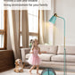 Floor Lamp, Industrial Floor Lamps for Living Rooms & Bedrooms - Rustic Farmhouse Reading Lamp - Standing, Adjustable Metal Heads Indoor Task Lighting for Living Room Bedroom Office Home Décor (Green)