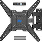 TV Wall Mount for Most 26-55 Inch Tvs, Full Motion TV Mount with Perfect Center Design on Single Stud Articulating Mount Max VESA 400X400Mm up to 77 LBS, Wall Mount TV Bracket MD2413-MX