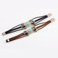 Retro Synthetic Turquoise Unisex Leather Wristband Bracelet for Men or Women