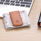 Slim Magnetic Money Clip Genuine Leather Business Card Holder for Men