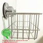 Suction Cup Deep Shower Caddy Bath Wall Shelf for Large Shampoo Shower Gel Holder Bathroom Storage - Rustproof Stainless Steel