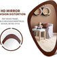 Irregular Wall Mirror 30"X20" Wall-Mounted Mirror with MDF Frame, Large Asymmetrical Mirrors for Wall Irregular Mirror for Bathroom Bedroom Entryway, Dark Walnut