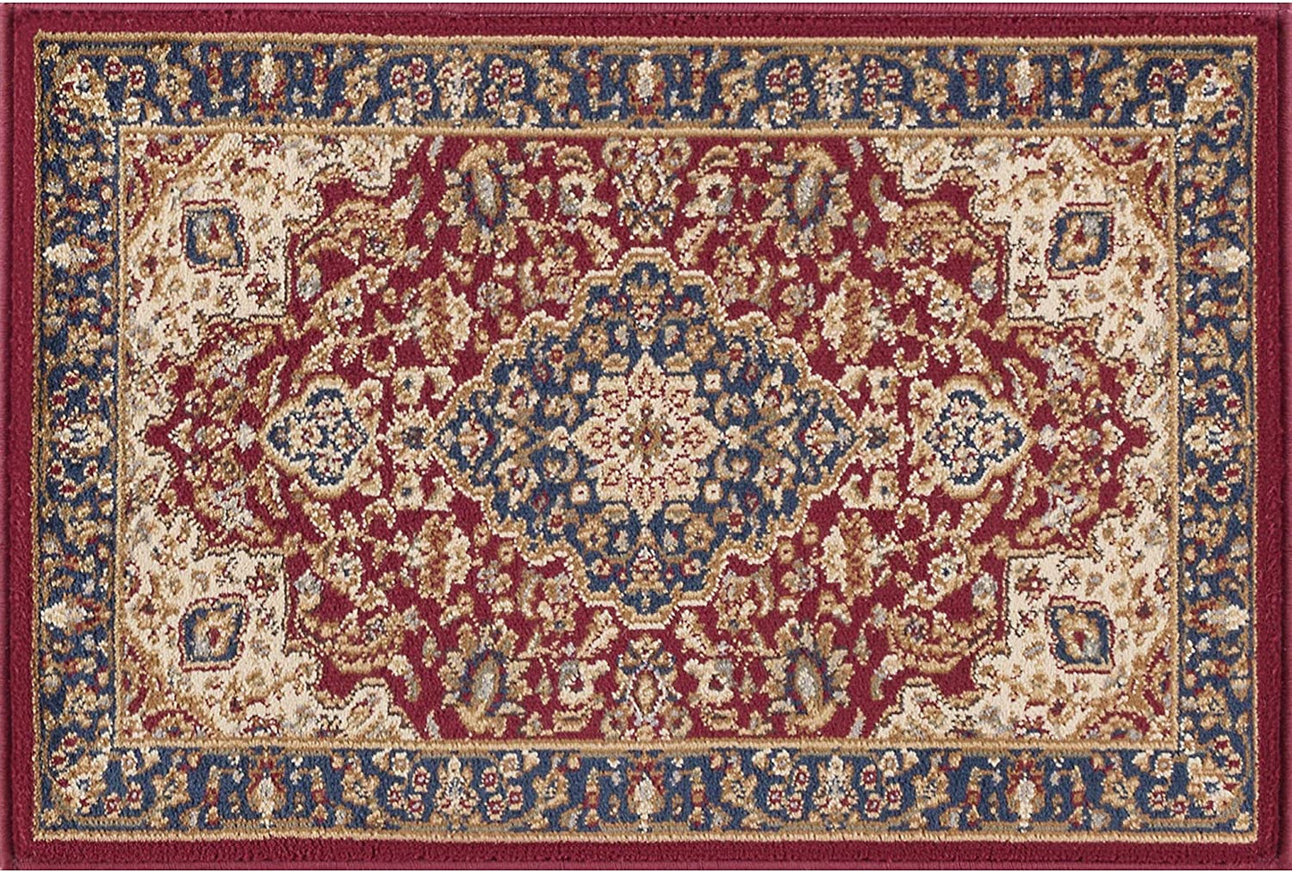 Kirsten Traditional Oriental Red Scatter Mat Rug, 2' X 3'