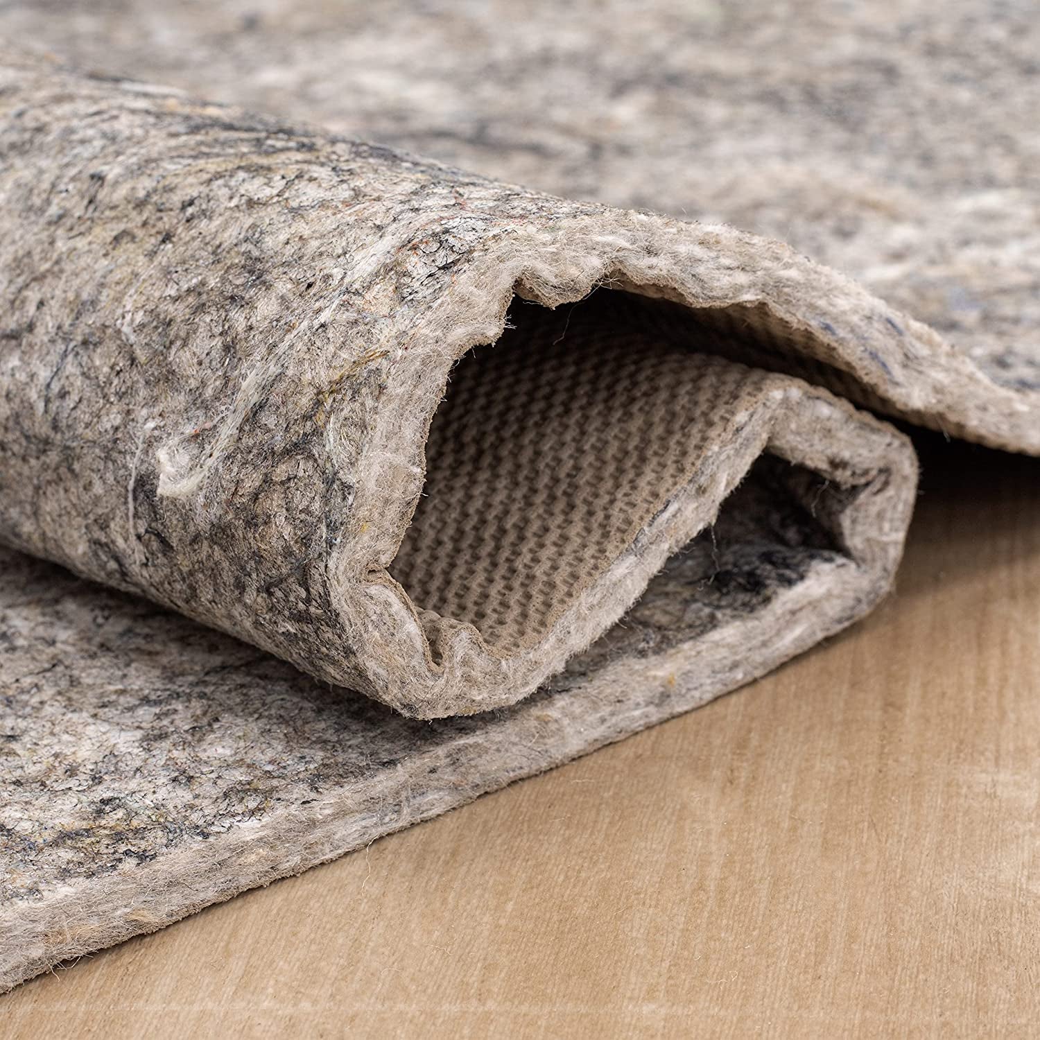 8' X 10' Non Slip Rug Pad Gripper 3/8 Thick Dual Surface Felt + Rubber Gripper - Safe for All Floors
