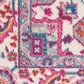 Passion Bohemian Light Grey/Pink 5'3" X 7'3" Area Rug, Easy Cleaning, Non Shedding, Bed Room, Living Room, Dining Room, Kitchen (5X7)