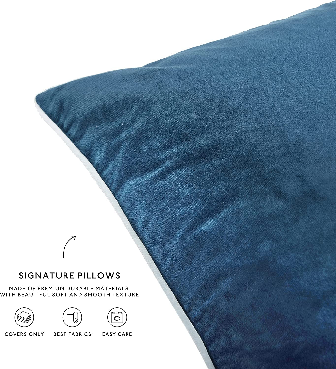 Decorative Throw Pillow Covers Cushion Cases, Set of 4 Soft Velvet Modern Double-Sided Designs, Mix and Match for Home Decor, Pillow Inserts Not Included (18X18 Inch, Pink/Blue)