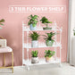 3 Tier White Foldable Metal Rack Storage Book Shelves Holder Kitchen Shelf RACK