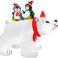 Christmas Inflatables Polar Bear with Penguin 6.5 Ft Christmas Blow up Yard Decorations Christmas Outdoor Decoration for Garden