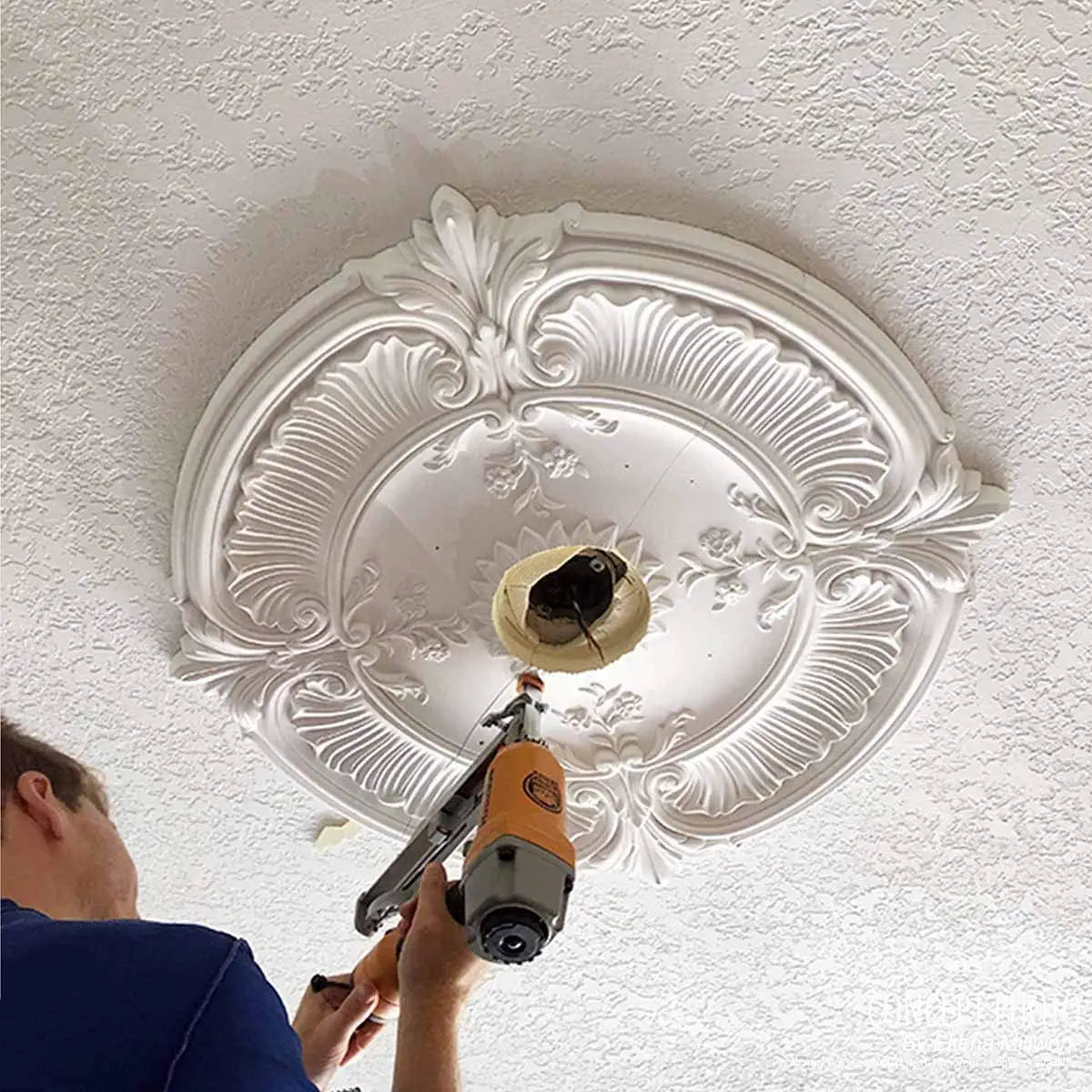 CM18RO Rose Ceiling Medallion, 18"OD X 3 1/2"ID X 1 1/2"P, Factory Primed