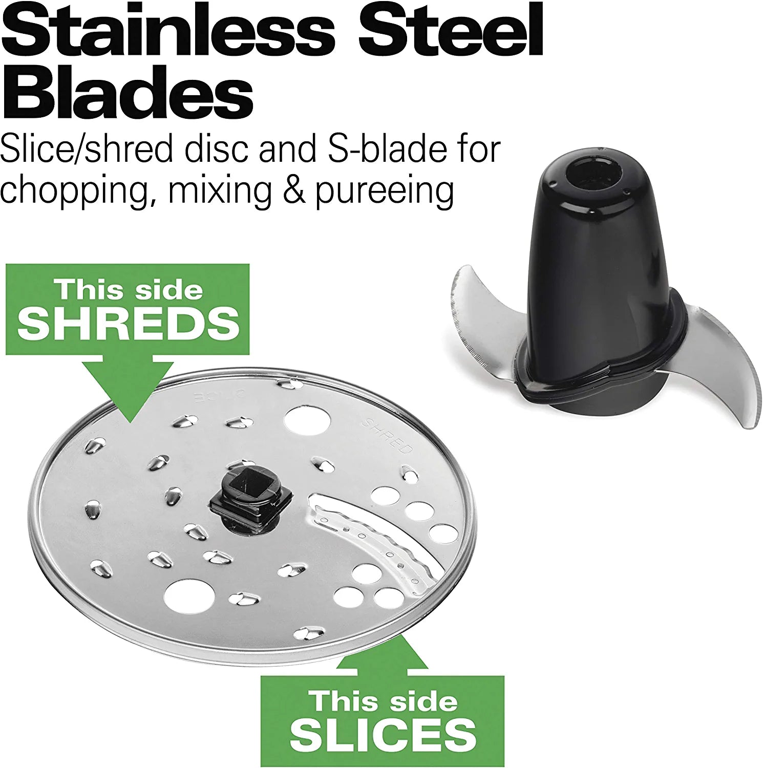 Food Processor & Vegetable Chopper for Slicing, Shredding, Mincing, and Puree, 8 Cup, Black