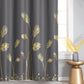 Blackout Curtains for Bedroom Living Room Palm Tree and Wheat Pattern Thermal Insulated Window Curtain Panels for Dining Room, 42Wx84L, Dark Grey, 1Pair