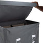 Mind Reader Double Rolling Hamper Laundry Sorter with Lid, Wheels, Handles, 105 Liter, Gray Metalic