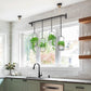 4Pcs Hanging Planters for Window, Wall and Ceiling Plant Hanger with Plastic Pots