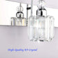 Modern Crystal Indoor Wall Sconce 2-Packs Modern Crystal Wall Light Fixtures for Indoor Living Room Bedroom Hallway
