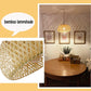 Plug in Pendant Light Rattan Hanging Lamp with Dimmable Switch 14Feet Hemp Rope Cord Bamboo Lampshade Rattan Hanging Lights Fixture with Plug in Cord