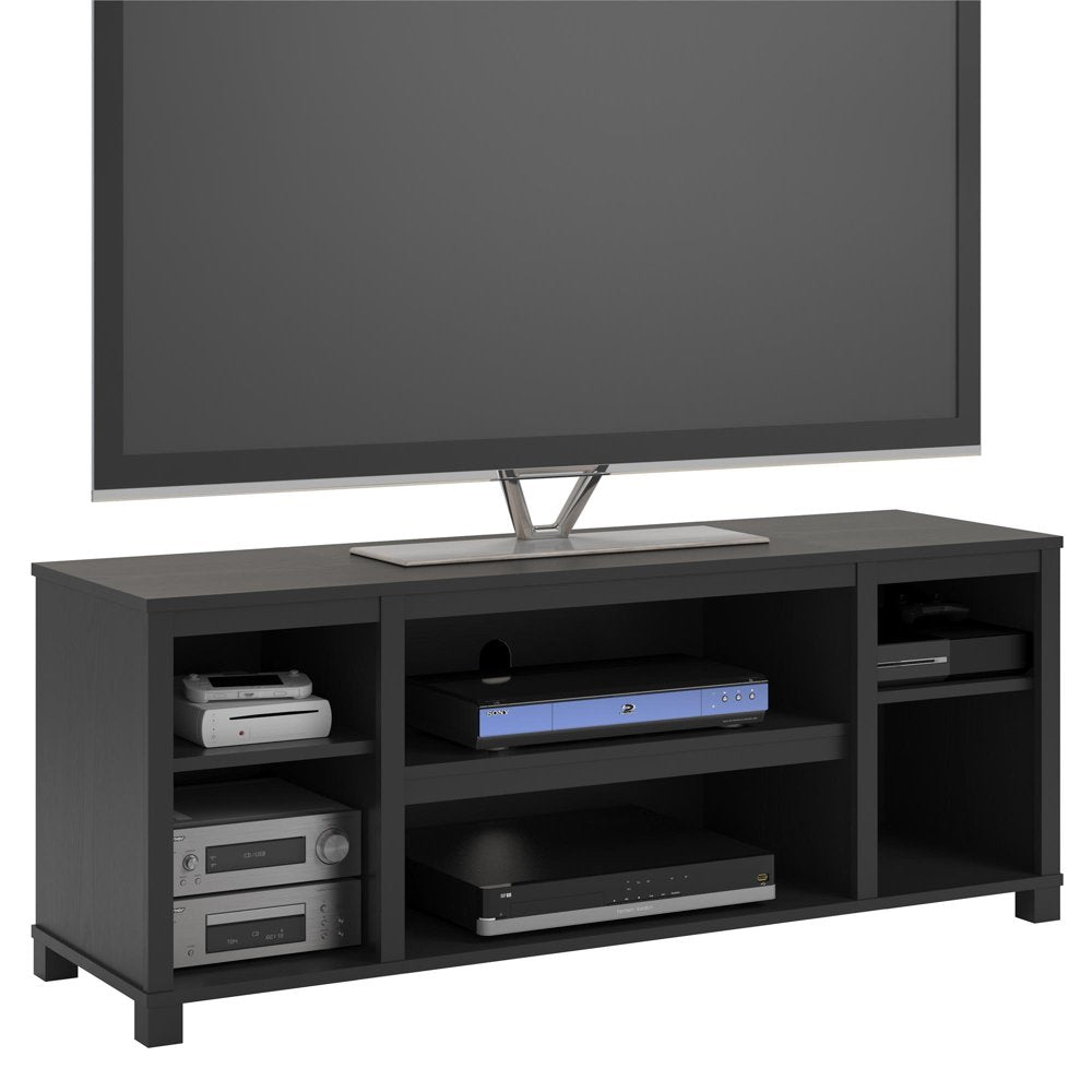 Mainstays Parsons TV Stand for Tvs up to 50", Black Oak